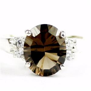 Smoky Quartz, 925 Sterling Silver Ring, SR123