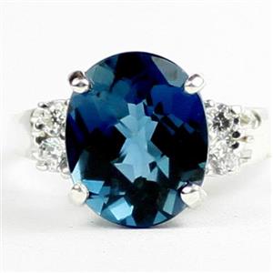 London Blue Topaz, 925 Sterling Silver Ring, SR123