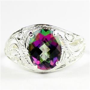 Mystic Fire Topaz, 925 Sterling Silver Ladies Ring, SR083