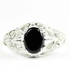 925 Sterling Silver Ladies Ring, Black Onyx,  SR113