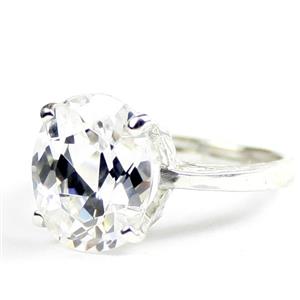 Sterling Silver Ladies Ring, Cubic Zirconia, SR055