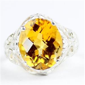 925 Sterling Silver Ladies Filigree Ring, Citrine, SR114
