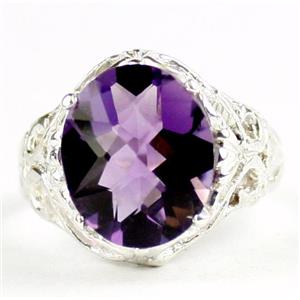925 Sterling Silver Ladies Ring, Amethyst, SR114