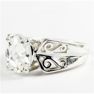 Silver Topaz, 925 Sterling Silver Ladies Ring, SR281
