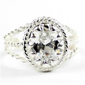 Cubic Zirconia, 925 Sterling Silver Ladies Ring, SR070