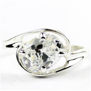 Cubic Zirconia, 925 Sterling Silver Ring, SR186