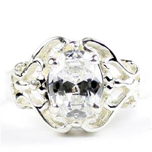 Cubic Zirconia, 925 Sterling Ladies Ring, SR169