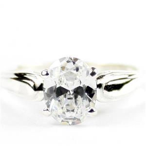 Cubic Zirconia, 925 Sterling Ladies Ring,  SR058