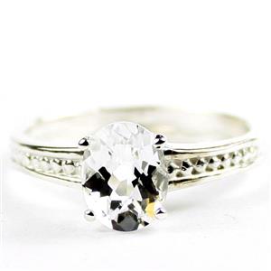 Silver Topaz, 925 Sterling Silver Ladies Ring, SR371