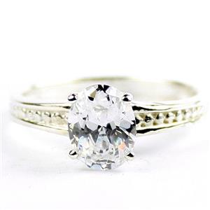Cubic Zirconia, 925 Sterling Silver Ladies Ring, SR371
