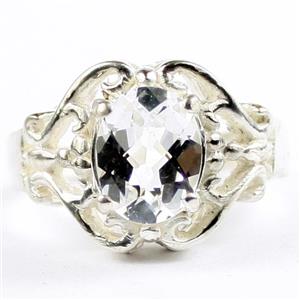 Silver Topaz, 925 Sterling Silver Ladies Ring, SR169