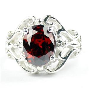 Garnet CZ, 925 Sterling Silver Ladies Ring, SR169