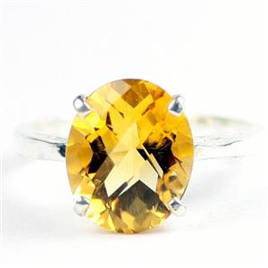 Sterling Silver Ladies Ring, Citrine, SR055
