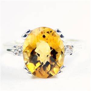 Citrine, 925 Sterling Silver Ladies Ring, SR155