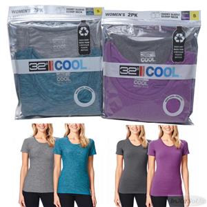 2 Womens 32 Degrees Cool T-Shirts Choose Size and Color New Open Pkg .  Inxstous