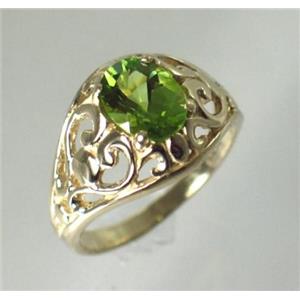 10K, 14K or 18K Gold Ladies Ring, Peridot, R111