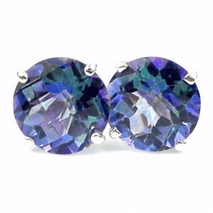 14k Gold Post Earrings, Neptunes Garden Topaz, E112