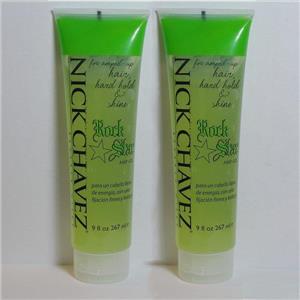 Two (2) Nick Chavez Beverly Hills Rock Star Amp Gel 9 oz Hair Styling