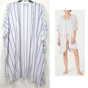 Jenni Womens Printed Lightweight Wrap Robe Coastal Stripe OS Lounge New
