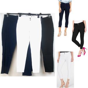 Womens Hue Classic Smooth Denim Capri Choose Size & Color New