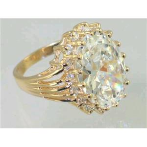 10K, 14K or 18K Gold Ladies Ring, Cubic Zirconia, R270