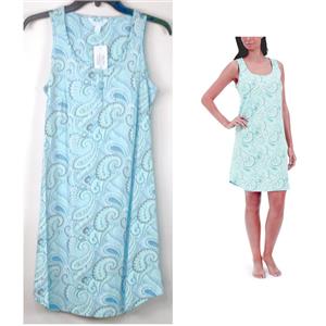 Charter Club Printed Cotton Sleepshirt Nightgown Paisley Size XS New Pajama