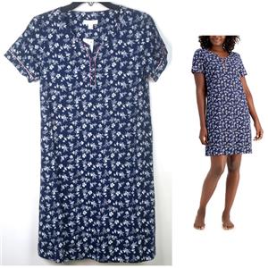 Charter Club Printed Cotton Sleepshirt Nightgown Fluttered Flora XS New Pajama