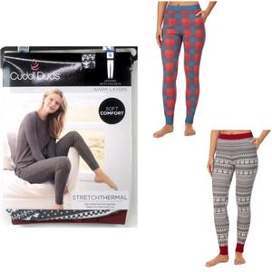 Cuddl Duds Womens Stretch Thermal Leggings w/ Pockets Choose Size Color New