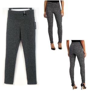 INC International Concepts Herringbone High-Waist Leggings Gray Choose Size New