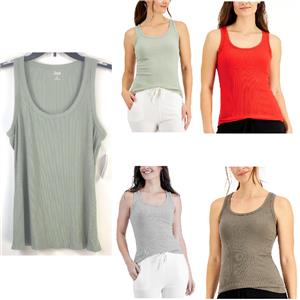 Jenni Womens Lounge Solid Ribbed Pajama Tank Top Choose Size & Color New