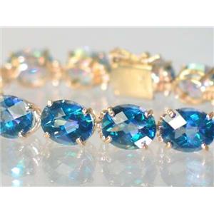 B003, Neptune Garden Topaz, Gold Bracelet