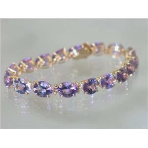 B003, Quantum Cut Amethyst Gold Bracelet