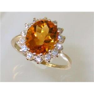 10K, 14K or 18K Gold Ladies Ring, Citrine, R283