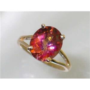 10K, 14K or 18K Gold Ladies Ring, Twilight Fire Topaz, R132
