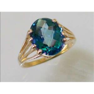 10K, 14K or 18K Gold Ladies Ring, Neptune Garden Topaz, R280