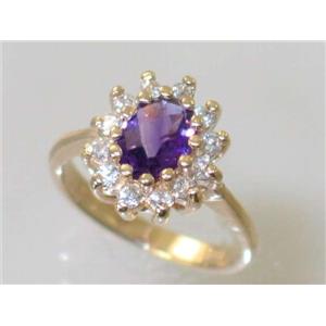 10K, 14K or 18K Gold Ladies Ring, Amethyst, R235