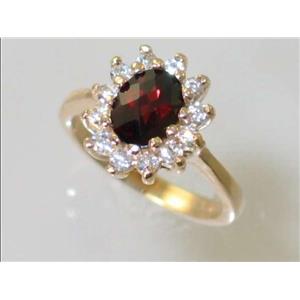 10K, 14K or 18K Gold Ladies Ring, Mozambique Garnet, R235