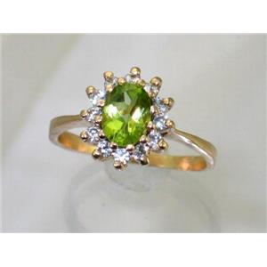 10K, 14K or 18K Gold Ladies Ring, Peridot, R235