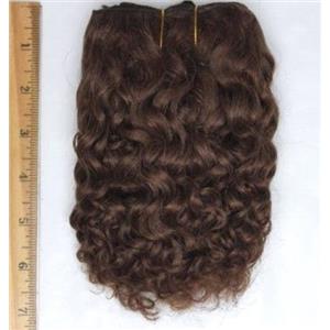 deep brown 4 curly mohair weft coarse  6-8" x200"  25942  FP