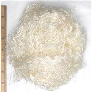 yellow silk fibers 64 g  2.29 oz not dyed   26865
