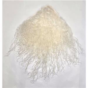 4" sq Natural Tibetian lambskin  mohair doll wig  10632