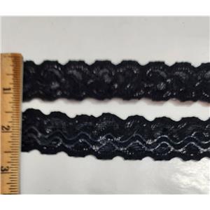 non slip silicone grip elastic stretch lace Black 20 yds x 1 " 26895