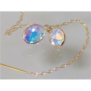14k Gold Threader Earrings, Mercury Mist Topaz, E005