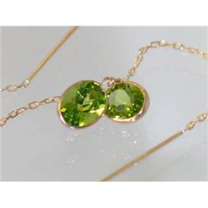 14k Gold Threader Earrings, Peridot, E005
