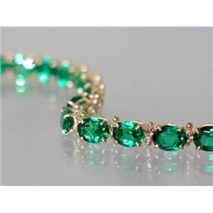 B002, Russian Nanocrystal Emerald, Gold Bracelet