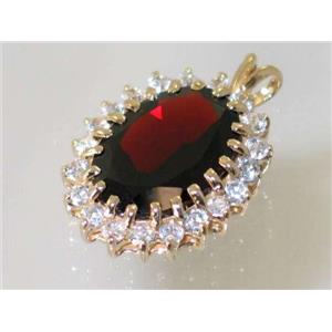 P270, Mozambique Garnet 14K Gold Pendant