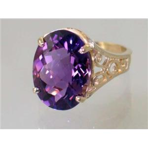 10K, 14K or 18K Gold Ladies Ring, Amethyst, R049
