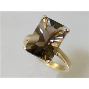 10K, 14K or 18K Gold Ladies Ring, Smoky Quartz, R189