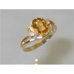 10K, 14K or 18K Gold Ladies Ring, Citrine, R176