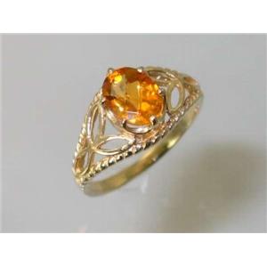 10K, 14K or 18K Gold Ladies Ring, Citrine, R137